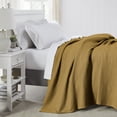 thumbnail image 3 of Modern Threads Thermal Waffle Weave Gold Cotton Bed Blanket, Twin, 3 of 4