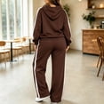 thumbnail image 5 of Edvintorg Women's Athletic Clothing Sets Fall Fashion 2 Piece Outfits Long Sleeve Hooded Sweatshirt Pants Sweat Set Plus Size Sweatsuits, 5 of 5