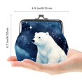 thumbnail image 2 of Polar Bear Elegant Travel Wallet with 0.7 Microfiber Zinc Alloy Jaws for Coins and Cards - 4.3x4.7 in/11x12 cm Compact Size, 2 of 7