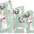 thumbnail image 2 of Coolnut Window Curtain Panels Sailor Terrier Dogs Grommet Top Room Darkening Thermal Insulated Blackout Window Treatment Drapes 2 Panels W55 x L84 In, 2 of 5