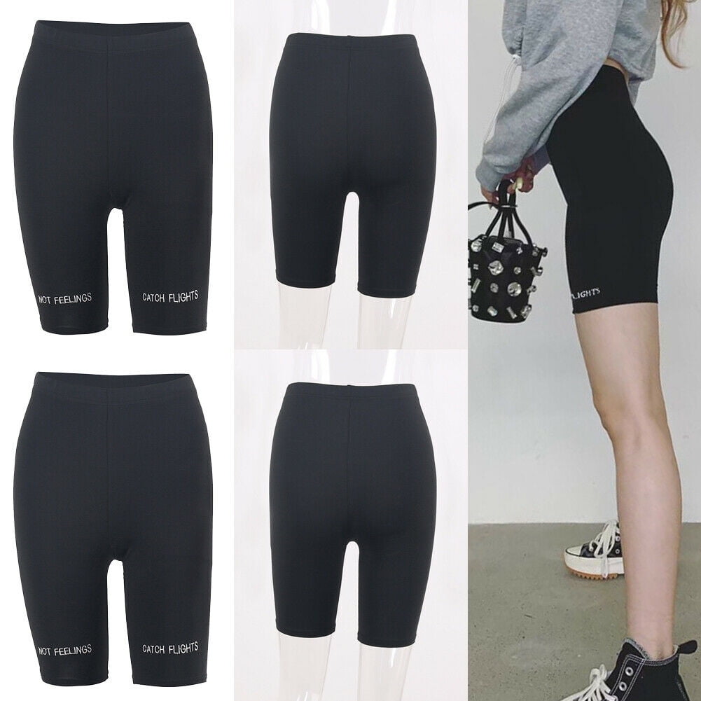 womens high waisted biker shorts