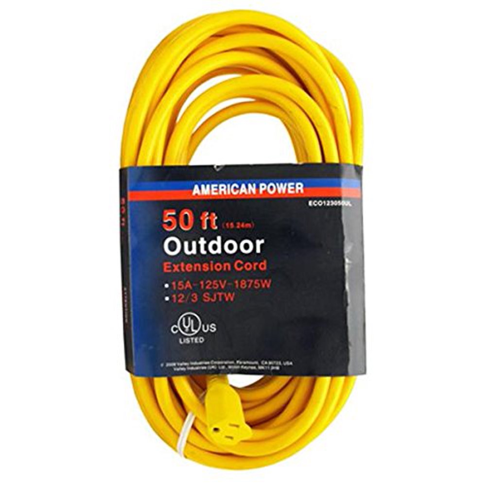 UL listed Extension Power Cord 123 50 ft USA