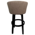 thumbnail image 2 of Swivel Counter Wood Bar Stool 26" Joey - Vivian - Basin Beige Fabric - Black, 2 of 2