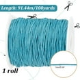 100 Yards 1mm Waxed Cotton Cord Thread Beading String for Bracelet