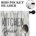 thumbnail image 3 of 36 Inch Kitchen Curtains White Farmhouse Rustic Window Curtains and Valances Set of 3, Vintage Fork Spoon Barn Country Wooden Wood Short Tier Curtain for Kitchen,Vintage Small Kitchen Decor, 3 of 6