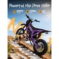 thumbnail image 6 of ESKUTE NOVAX Electric Dirt Bike for Adults/Teens, 4000W 46MPH Fast Electric Motorcycle, 48V 22.8Ah Long Range Battery, Full Suspension, Hydraulic Brakes, Purple with Lock, UL2849, 6 of 7