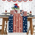 thumbnail image 6 of Nmdmisc 4th of July USA Stars Stripes Patriotic Table Runner,Red Blue USA Independence Memorial Day Kitchen Dining Table Decor,Labor Day Home Decoration Party Supply 13 x 72 Inch, 6 of 6