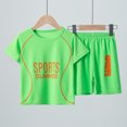 thumbnail image 2 of Emy Dola Multi-Colors Toddler Boys Outfits Short Sleeve Suit Summer Sports Suit Girls Basketball T Shirt + Shorts Football Suit Sets Outfits,2-Piece,, 2 of 6