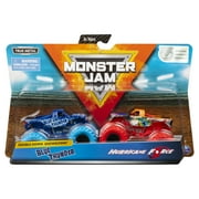 Monster Jam, Official Blue Thunder vs. Hurricane Force Die-Cast Monster Trucks, 1:64 Scale, 2 Pack