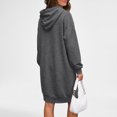 thumbnail image 2 of SUNBS Women Hoodies Dress Hooded Sweatshirts Dress Casual Long Sleeve Tunic Tops Oversized Cloths with Pocket, 2 of 8