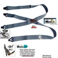 thumbnail image 3 of Holdup Brand Charcoal Grey X-back Classic Series Suspenders With Black Gripper Clasps, 3 of 4