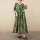 thumbnail image 4 of Vestido floral suelto vintage para mujer Vestido de fiesta con bolsillos de manga larga para otoñ Romacci Vestido de mujer, 4 of 7