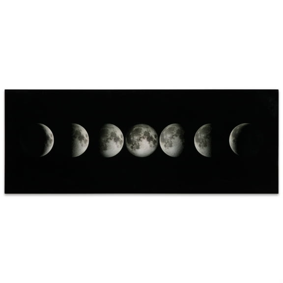 Empire Art Direct Moon Frameless Free Floating Tempered Glass Panel Graphic Wall Art, 24" x 63" x 0.2", Ready to Hang