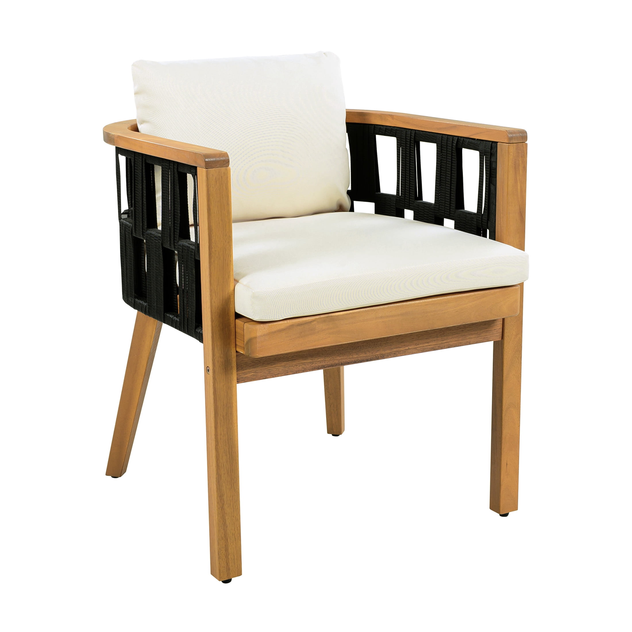 Christopher Knight Home 5-Piece Modern Acacia Wood Dining Set with 69" Rectangular Table, Teak Finish