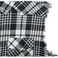 thumbnail image 5 of Men's Casual Flannel Plaid Shirt Sleeveless Cotton Plus Size Vest White and Black S, 5 of 5