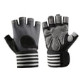 thumbnail image 1 of Guantes de entrenamiento con protector de manos, antideslizantes, ligeros y cómodos para entrenamiento deportivo. gris, 1 of 8