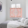 thumbnail image 4 of Pink Boho Kitchen Curtains 63 Inch Length, Vintage Abstract Tribal Decorative Oriental Grommet Top Bedroom Living Room Curtains, Light Filtering Cafe Curtain Drapes 2 Panels Set 104''x63'', 4 of 9