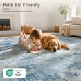 thumbnail image 6 of CHITOOMA 6'x9' Area Rugs for Living Room, Machine Washable Abstract Distressed Rugs Indoor Neutral Carpet Rugs for Bedroom Dining Room Office with Non-Slip Backing, Stain Resistant, Blue, 6 of 9