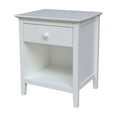 thumbnail image 2 of International Concepts Solid Wood Adult Nightstand with 1 Drawer, White, 2 of 9