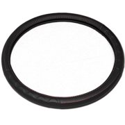 Yupbizauto New 18" Steering Wheel Cover Peterbilt Freightliner Semi Truck Black Synthetic Leather