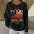 thumbnail image 2 of MEICHEN Women's Long Sleeve USA 250th Anniversary Pullover 1776-2026 Printed Casual Sweatshirt Crewneck Patriotic Tops, 2 of 4