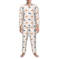 thumbnail image 3 of Balery Corgi Dog And Heart Pijama para Hombre de Dos Piezas con Manga Larga, Conjunto de Dormir y Descanso Suave con Bolsillos-Large, 3 of 7