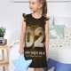 thumbnail image 4 of Balery Happy New Year 2025 E Camisón de princesa para niñas, pijama de algodón con mangas abullonadas, suave y bonito.-X-Large, 4 of 6
