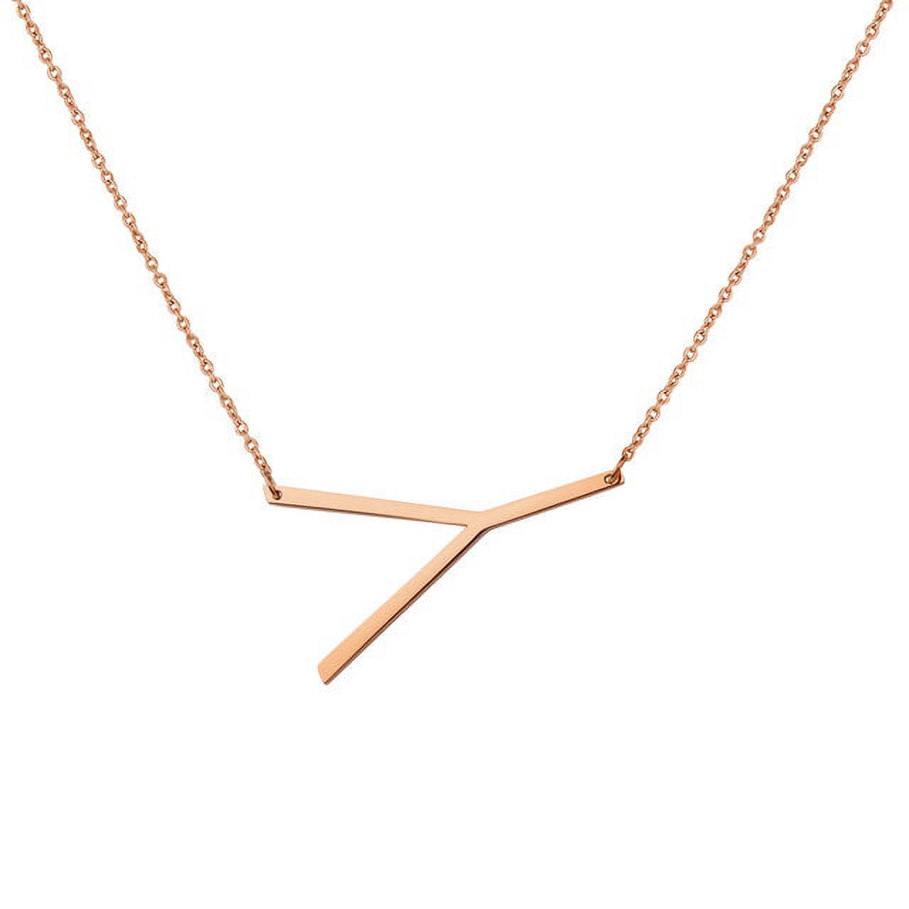 Personalized Initial Letter Necklace with Custom Engraving - Custom Initial Necklace - Oversized Letter Necklace - Sideways Initial Necklace for Women - Gift for Her - Jewelry Gift Set