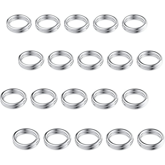 925 Sterling Silver Split Jump Ring Connector Charm Jewelry Findings (7.0mmx0.5mm)