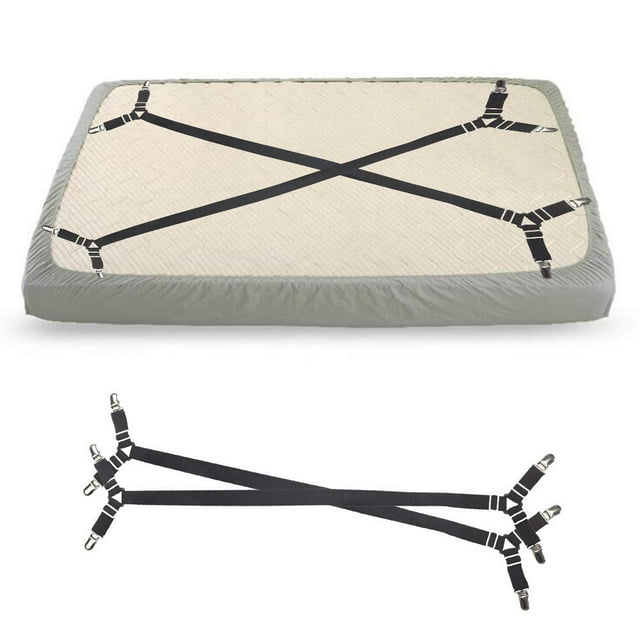 1 Pcs Attache Triangulaire pour Drap, Sangles de Support Réglables pour Matelas, Protège-Matelas Ajustable Housse de Couette, Support d'Angle pour Drap, Sangles Élastiques, Pinces, Pinces, Tondeuses