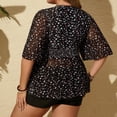 thumbnail image 4 of Swim Suits for Women Short Sleeve Flowy Tank Top with High Waisted Boyshort Modest Swimwear Plus Size Bathing Suit Fashion, 4 of 6