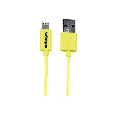 StarTech.com 1m 3ft Yellow Apple 8pin Lightning to USB Cable iPhone iPod iPad - Colored Lightning Charge Sync Cable for Yellow iPhone 5c (USBLT1MYL) - Lightning cable - Lightning male to USB male - 3.3 ft - double shielded - yellow