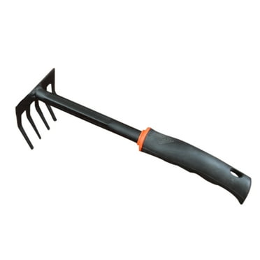 Chidian Garden Steel Rake Garden Tool Cultivator with Short Handle Small Mini Rake
