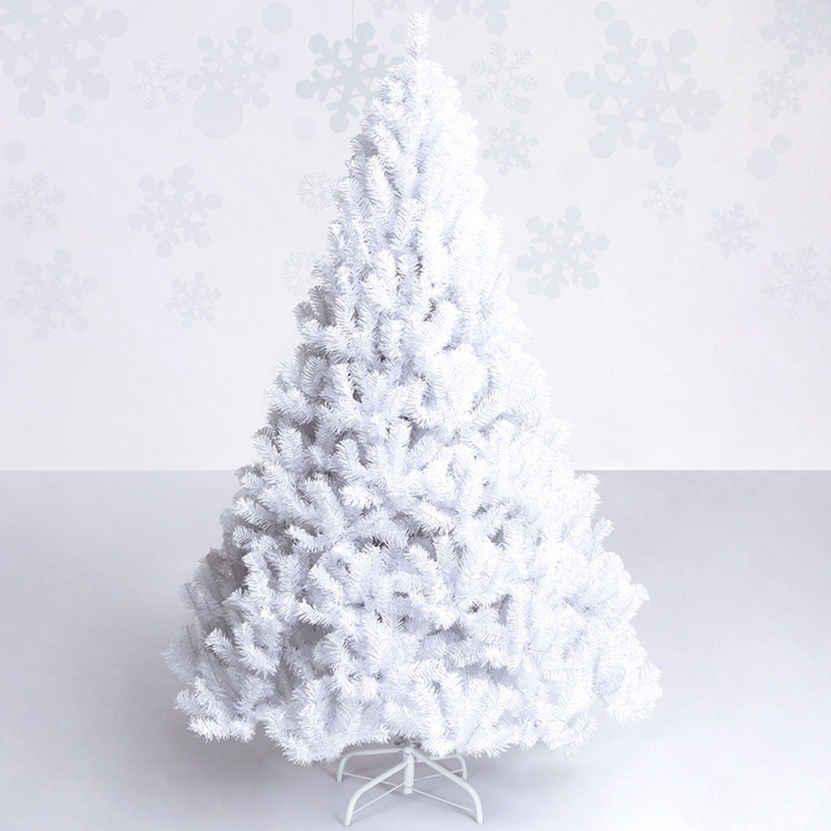 8Ft Artificial PVC Christmas Tree W/Stand Holiday Season Indoor Outdoor White 