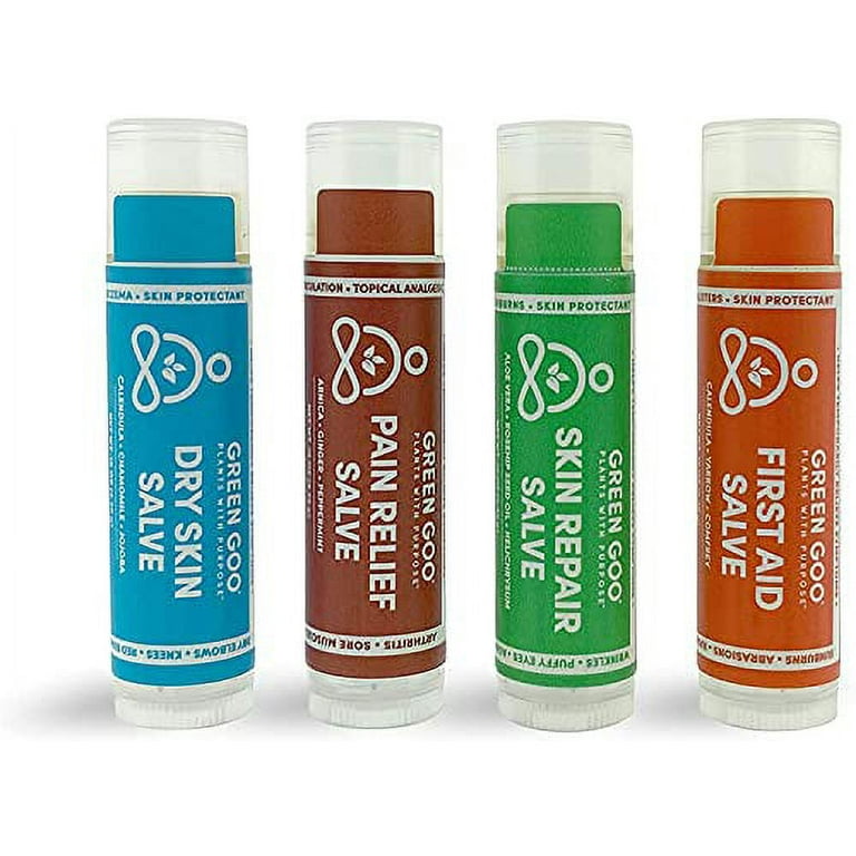 Green Goo Everyday Essential Travel Salves Sticks - 4 ct