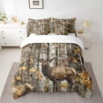 thumbnail image 2 of Castle Fairy Safari Deer Twin Bedding Sets 7-Piece for Boys Girls,Abstract Vintage Camouflage Bedding Comforter Set Microfiber,Autumn Jungle Tree Branches Breathable Sheet Sets,Luxury Bedroom Decor, 2 of 8