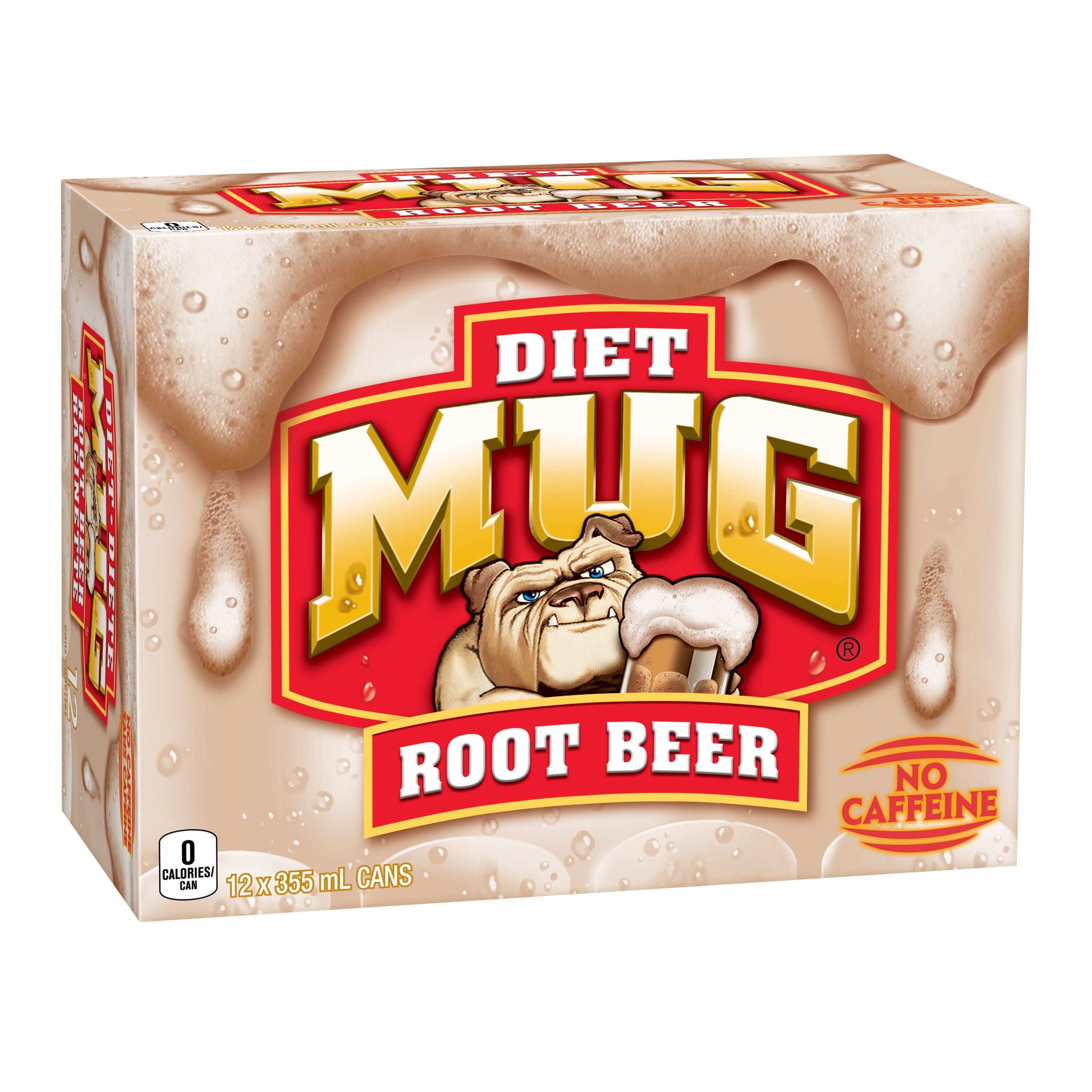 Mug Diet Root Beer No Caffeine 12 x 355 mL, Cans, 12 x 355 mL