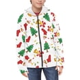 thumbnail image 3 of Suhoaziia White Ugly Christmas Zip Up for Kids Girls Size 6-7 Xmas Tree Bells Print Sweatshirt Long Sleeve Hoodie Sweatshirts Jacket Trendy Outdoor Activities Clothes with Pocket, 3 of 5