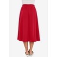 thumbnail image 2 of Jessica London Women's Plus Size Soft Ease Midi Skirt, 2 of 4