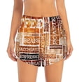 thumbnail image 2 of Goofa Hand Drawn Vintage Coffee Printed Women 2 in 1 Running Shorts,Quick Dry Athletic Workout Shorts,High Waisted Athletic Shorts with Liner Pockets-XX-Large, 2 of 9