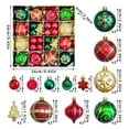 thumbnail image 3 of Christmas Ornaments Set 46Pcs Shatterproof Baubles, Mixed 2.36" & 1.18" Xmas Tree Balls - Bulk Hanging Ornaments for Holiday Party Wedding Home Decoration, 3 of 6
