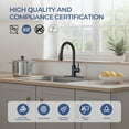 thumbnail image 3 of TVOFEK Kitchen Faucet with Pull Down Sprayer, Black Stainless Steel Kitchen Water Faucet with Deck Plate for 1 or 3 Hole, Single Handle Classic Faucets for RV Laundry Bar Camper, 3 of 13