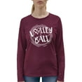 thumbnail image 3 of Go All Out Volleyball Distressed Ball Long Sleeve T-Shirt Mens, 3 of 4