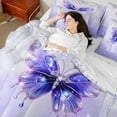 thumbnail image 4 of Castle Fairy Purple Crystal Butterfly 7-Piece Bedding Comforter Set for Girls Boys Teens,Abstract Gradient King Bedding Sets,Dreamy Princess Ultra Soft Bed Sheets,Microfiber Bedroom Decor, 4 of 8