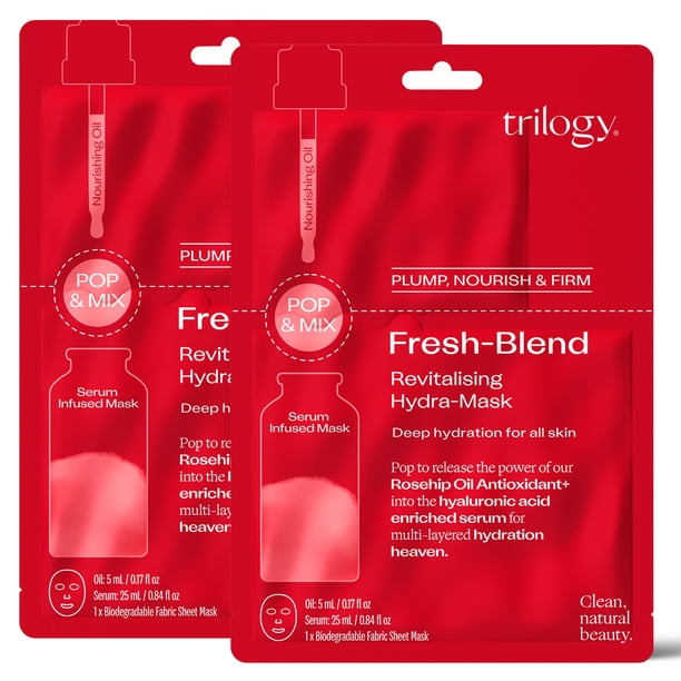 Mascarilla Facial Trilogy Fresh-Blend Hydra con Ácido Hialurónico