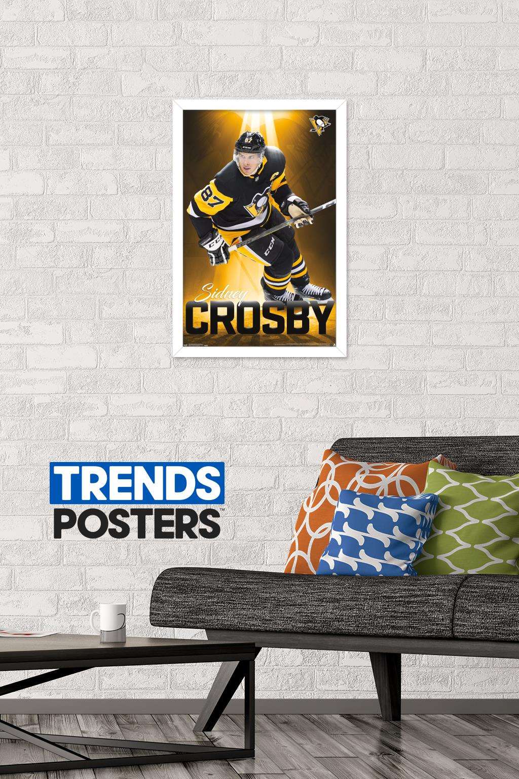 NHL Pittsburgh Penguins - Sidney Crosby 18 Wall Poster, 14.725" x 22.375", Framed