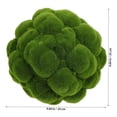 thumbnail image 5 of 2Pcs Simulation Moss Ball Decorative, Artificial Green Moss Balls, Spheres Faux Green Grass Decorative for Garden Wedding Party-4" W and 4.7" W, 5 of 8
