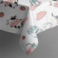 thumbnail image 3 of White Cow Milk Cloud Pattern Rectangle Tablecloth 60"x102",Waterproof Polyester Rectangle Table Cloth, Wipeable Spillproof Polyester Tablecloth for Dining, Camping, Indoor and Outdoor, 3 of 6
