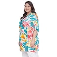 thumbnail image 3 of Women's Kimono Cardigan Floral Print Drawstring Open Front Loose Top Summer, 3 of 7
