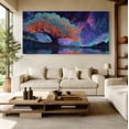 thumbnail image 6 of Large Tree of Life Canvas Wall Art, Abstract Canvas Prints Fantasy Landscape Paintings, Oversized Nature Pictures Artwork for Modern Home Decoration, 6 of 7
